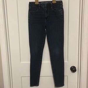 American Eagle Super Hi-Rise Jegging Size 6 Long Dark Wash